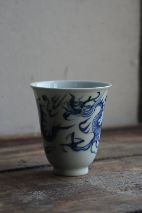 溪蘭仰元｜龙纹闻香杯｜周棋稳亲工