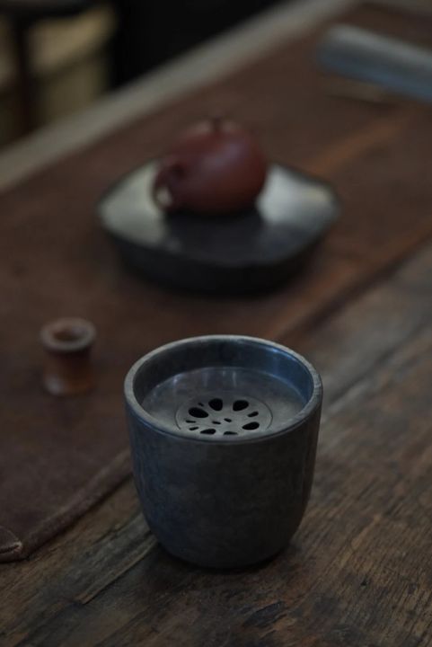 铜仿锡莲藕滤孔建水